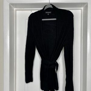 Banana Republic black cross over tie sweater
